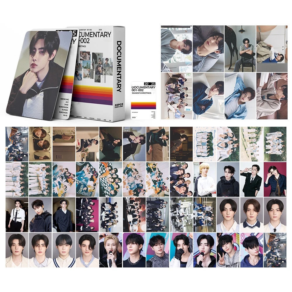 55 шт./компл. KPOP Idols JUNGWON HEESEUNG 2025 EN SEASON'S GREETINGS карты в штучной упаковке