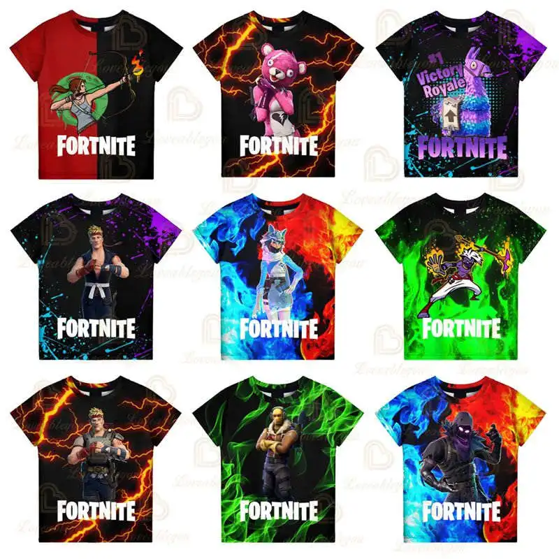 

Fortnite Men and Women Victory Boys Girls Cartoon Tees Tops Teen Clothes 3 To 14 Years Kids T-shirt Game 3D Printed Tshirt