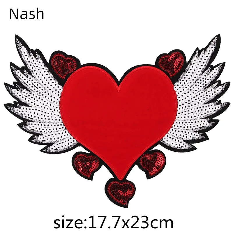 

Angel Wings Feather Wings Iron on Transfers for Clothing Thermoadhesive Patches Fusible Patch for Clothes Herat Stickers Cheap