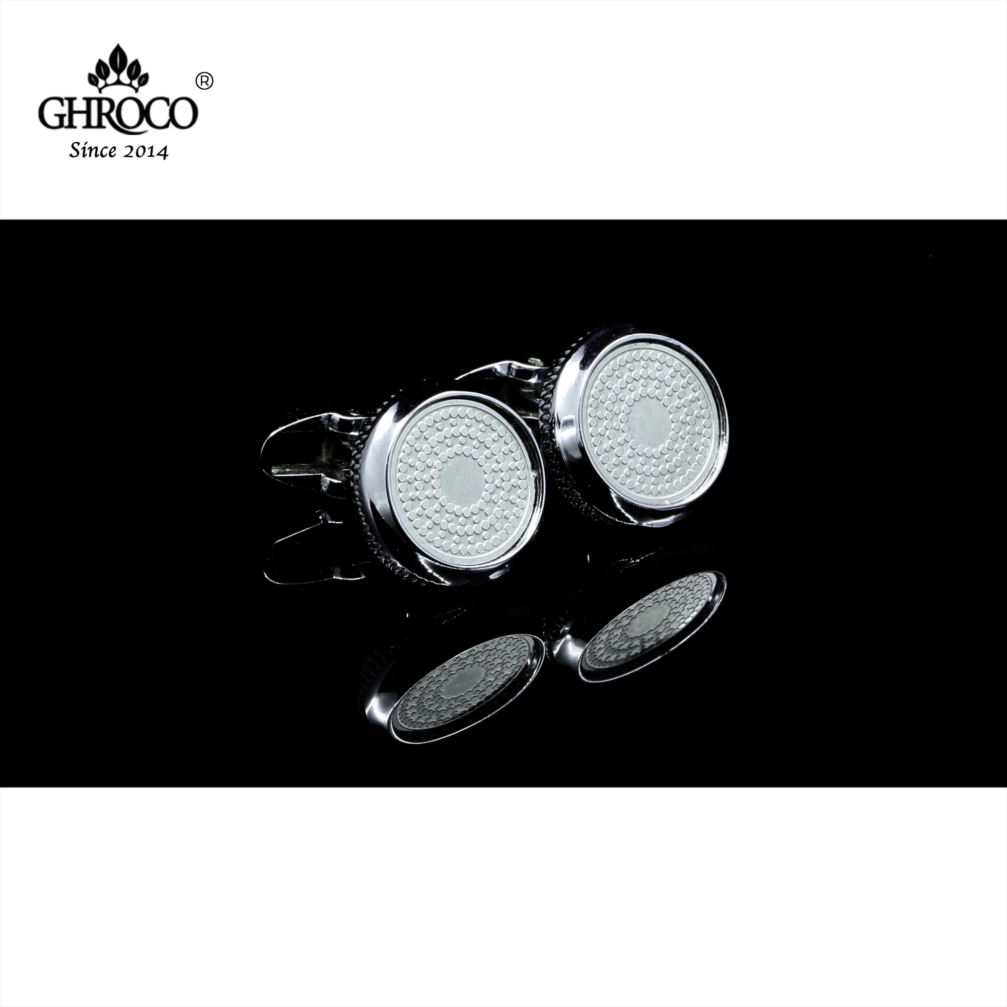 

GHROCO High Quality Exquisite Surface Metal Pattern Shirt Cufflinks Fashion Luxury Gifts for Business Men Women and Wedding