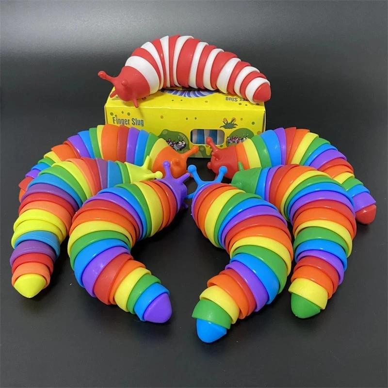 

2022 Toy Fat Brain Slug Articulated Flexible 3D Slug Fidget Toy All Ages Relief Anti-Anxiety Sensory Toys for Children Aldult