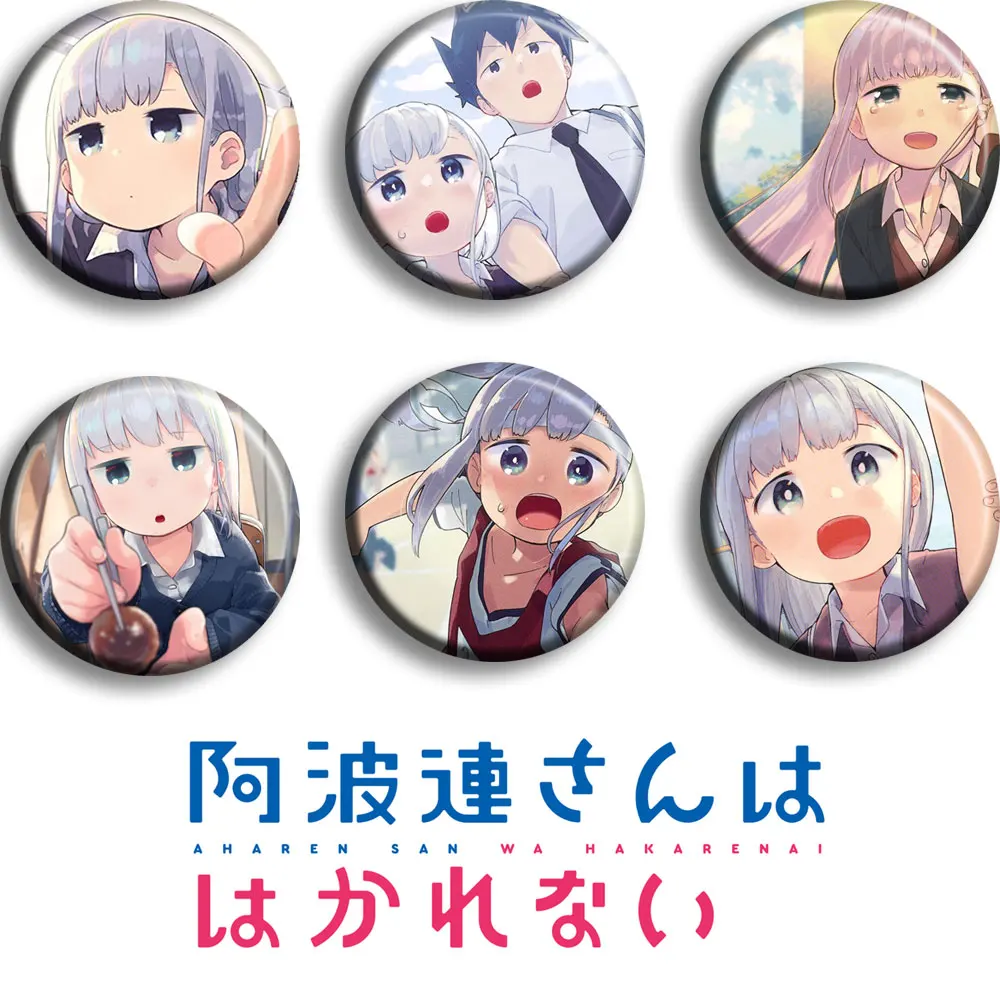 

New Anime Aharen-san wa Hakarenai Reina Aharen Raidou PVC Badge Button Brooch Pins Metal Collection Cosplay Cartoon Xmas Gift