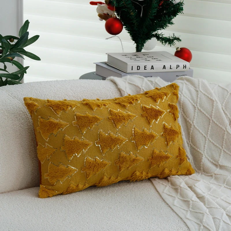 Чехол для подушки Coussion украшение дома плюшевая рождественская елка 45x45 см