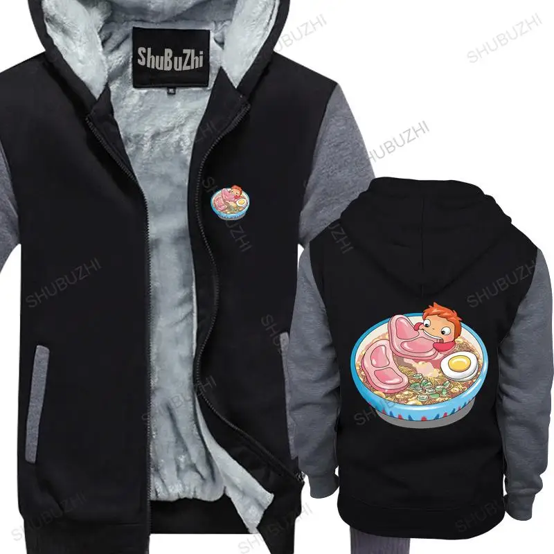 

homme cotton hoodies zipper Ponyo Hayao Miyazaki Studio Ghibli brand winter hoodie warm jacket