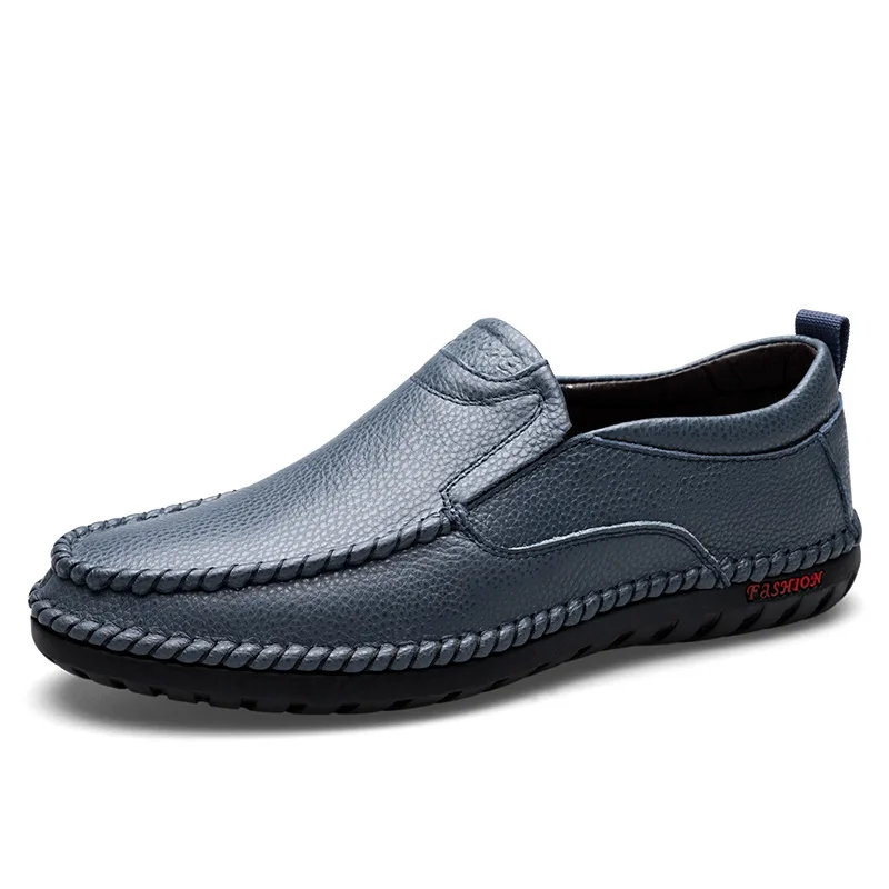 

Handmade Genuine Leather Shoes Men Four Seasons Shoes Cow Leather Men Casual Shoes Male Footwear Black Brown Male Loafers