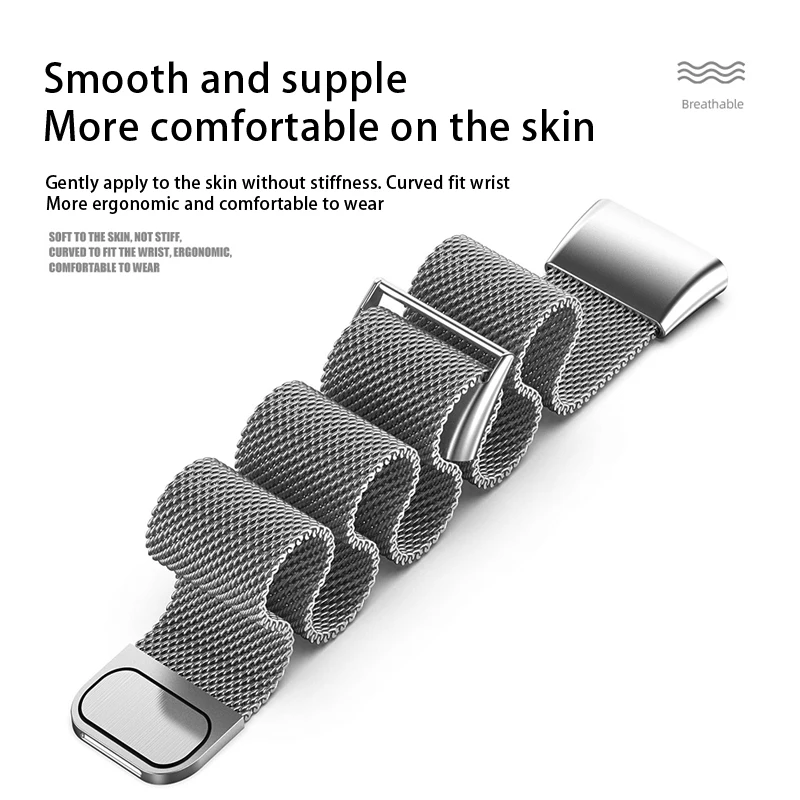 Milan Loop Strap for Xiaomi Band 7Pro Magnetic Metal Steel Wristbands Smart Sports Watch Replacement Bracelet For MI Band 7 PRO