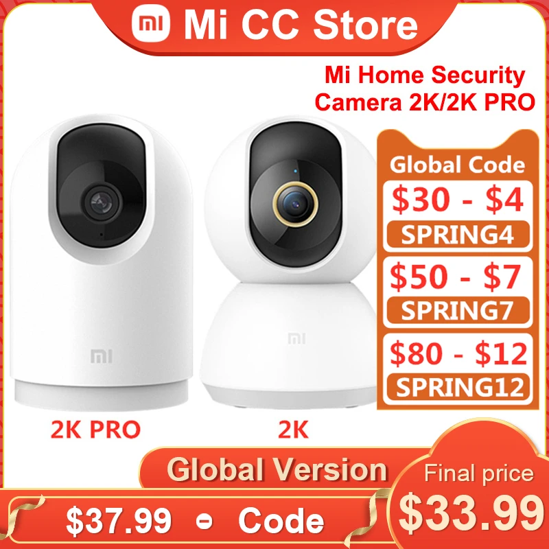 

New Global Version Xiaomi Mi 360° Home Security Camera 2K Pro Baby Monitor 1296P HD Ultra-clear IP Panoramic Camera