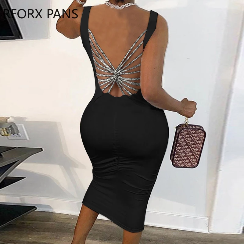 

Женские однотонные элегантные Асимметричные облегающие платья макси без рукавов с открытой спиной