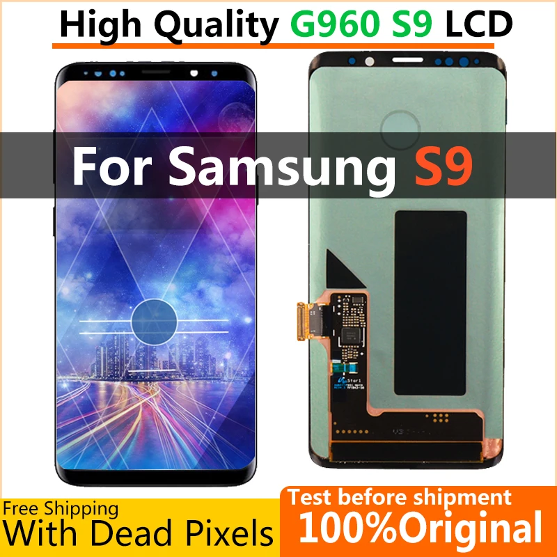 

Оригинальный ЖК-дисплей S9 AMOLED G960N для SAMSUNG Galaxy s9, ЖК-дисплей, сенсорный экран, дигитайзер, панель, рамка, SM-G960F G960U G960D/S дисплей