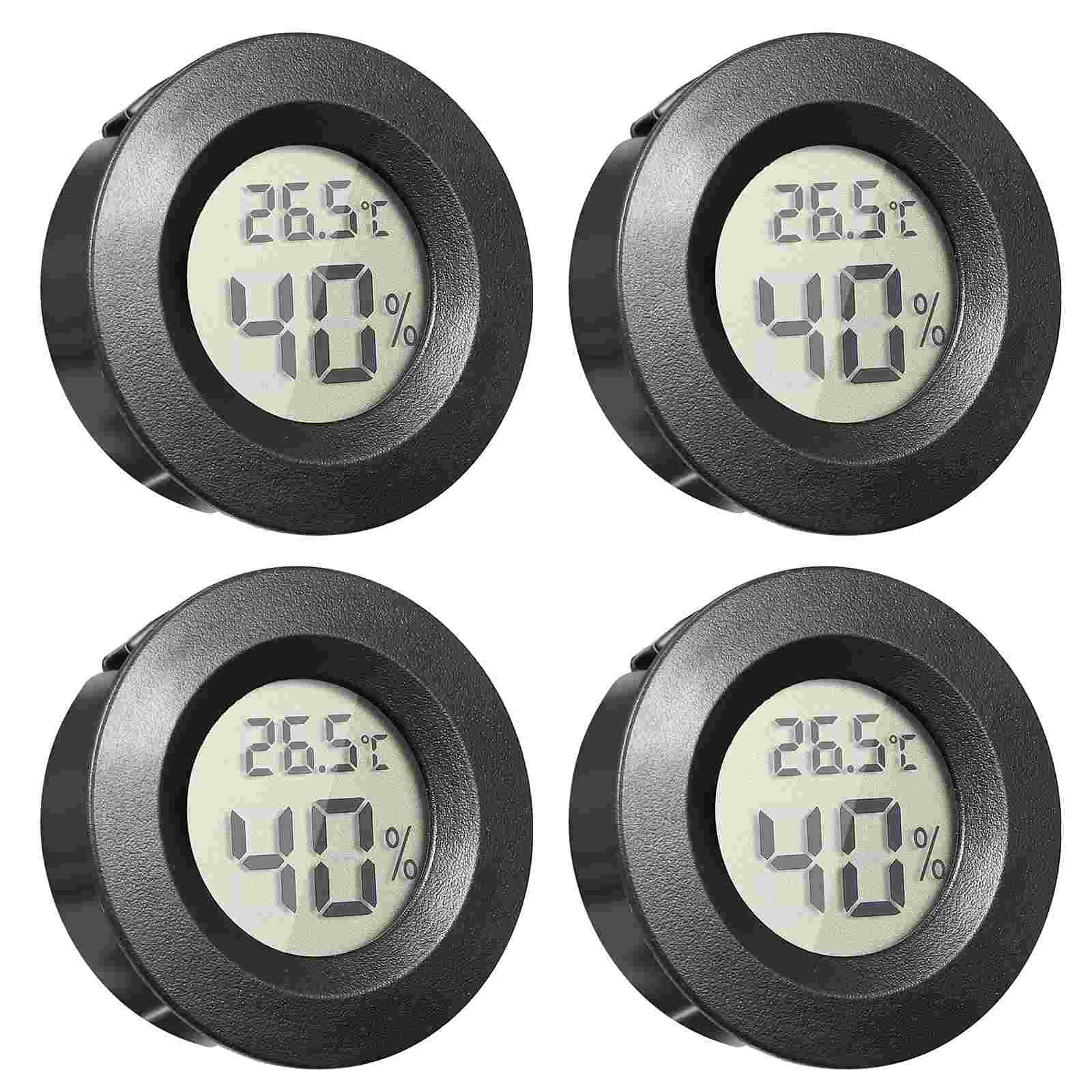 

4pcs Mini Hygrometer Portable Practical Humidity Meter for Reptiles Plants