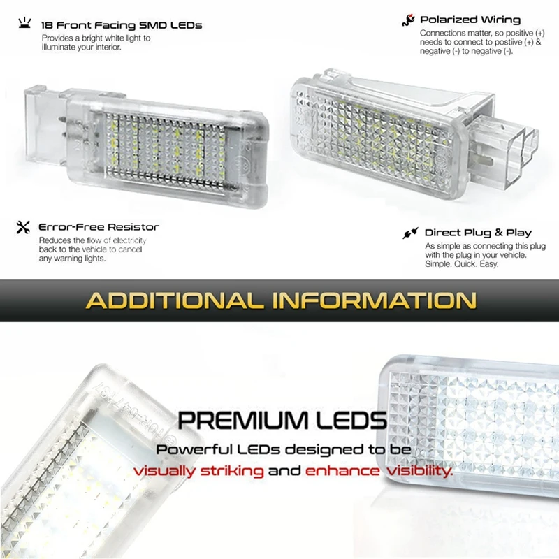 Car Footwell Light Trunk For - A4 A6 C6 C7 R8 TT Q5 Q3 Q7 A8 S3 RS6 4B0947415 4B0947415A 4E0947415 8D0947415