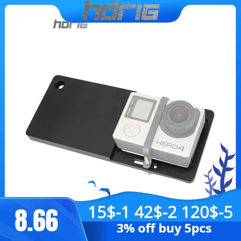 

HDRIG Action Camera Switch Handheld Gimbal Adapter Mount Plate Clip For Gopro Hero 6 5 4 3 DJI / Zhiyun / Feiyu Phone Gimbal