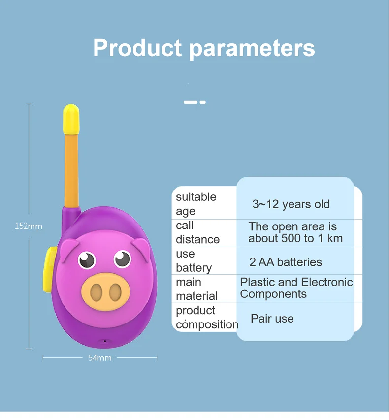 2022 Parent-child Lnteractive Game Mini Toy Boy Girl Handheld Radio Phone Cartoon Christmas Birthday Gift Children Walkie-talkie