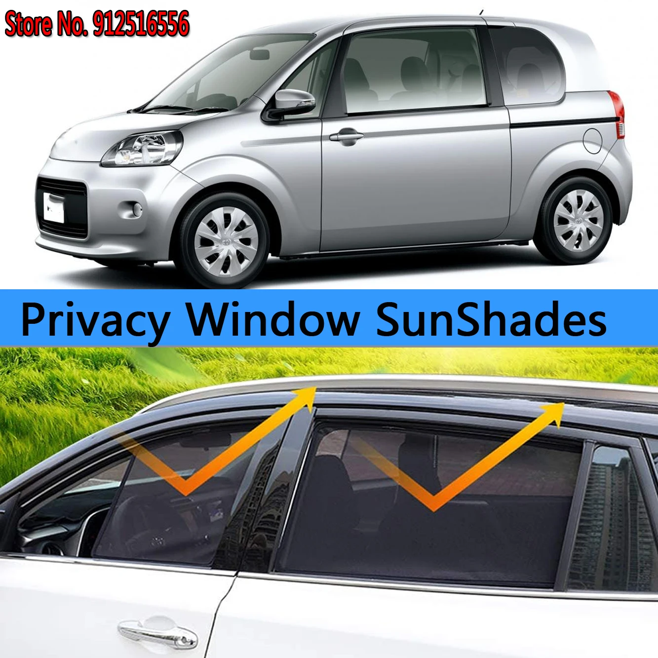 

Side Sun Shade Shading Protection Window SunShades Sunshield Accseeories For Toyota Porte SPADE AP10 10 2004- 2011 2007 2009