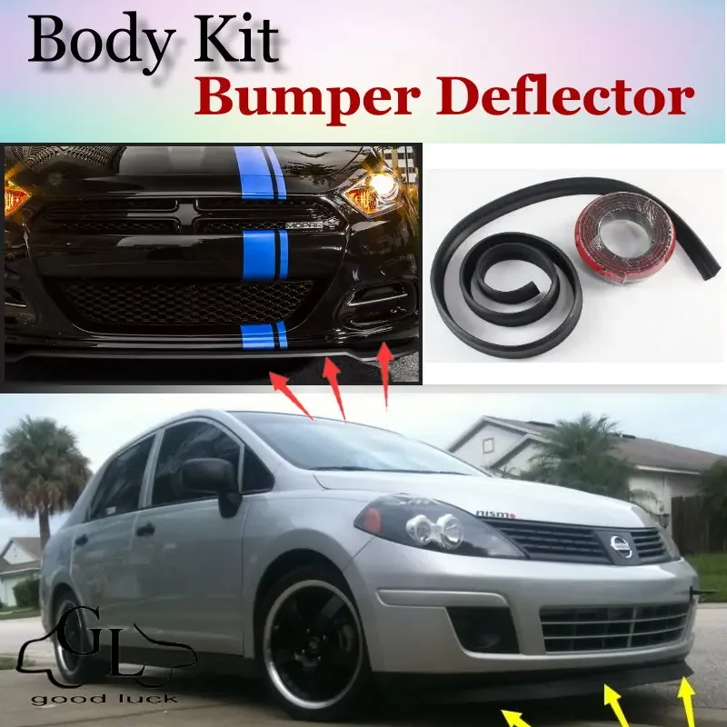 Бампер дефлектор губ губы для Nissan Tiida Versa Dodge Trazo передний спойлер юбка TopGear Friends