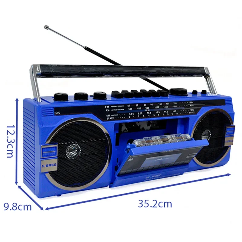 Ретро магнитофон в форме Bluetooth-динамика USB/FM/SW