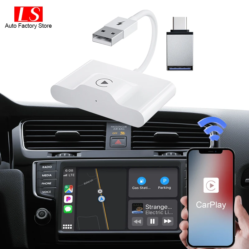 

Автомобильные аксессуары LS Electronics Carplay, оригинальный проводной и беспроводной смарт-адаптер для мобильных телефонов Apple