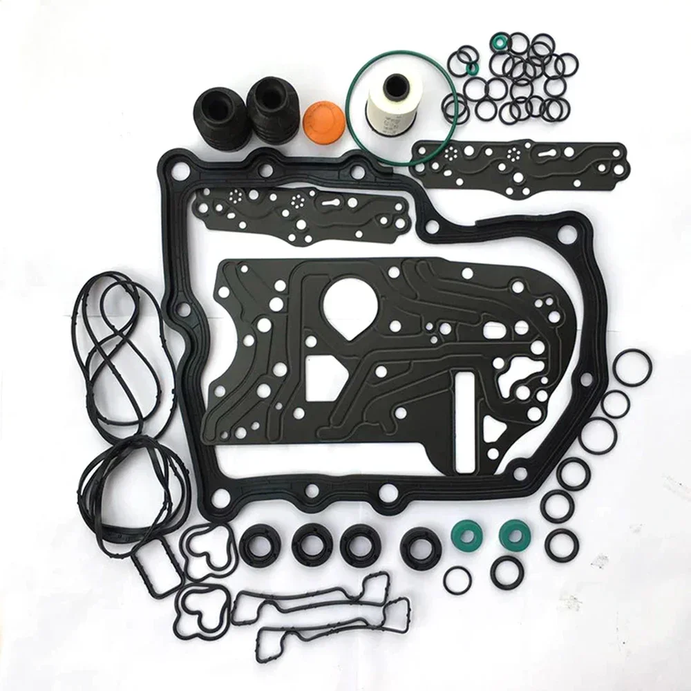 

DQ200 0AM DSG, ремонтный клапан для автоматической коробки передач, прокладка корпуса, фильтр, резиновое кольцо, грязезащитный чехол, комплект для Audi VW SKODA, комплект коробки передач