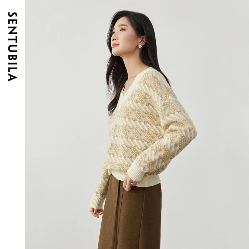 Женский трикотажный пуловер SENTUBILA