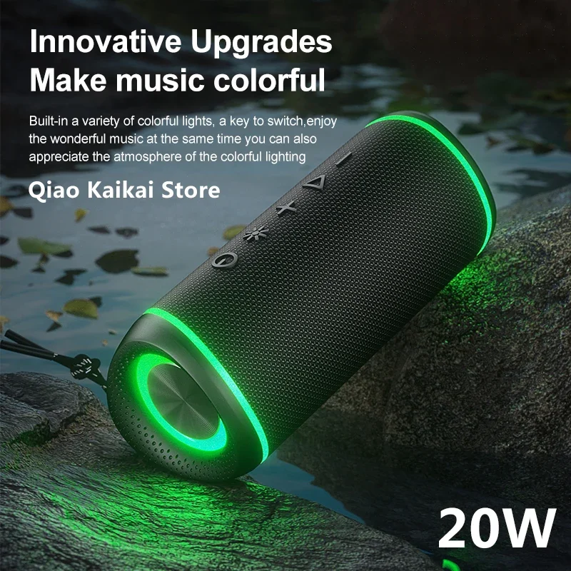 

Беспроводной динамик, Портативная колонка высокой мощности с поддержкой Bluetooth, мощностью 20 Вт, для улицы