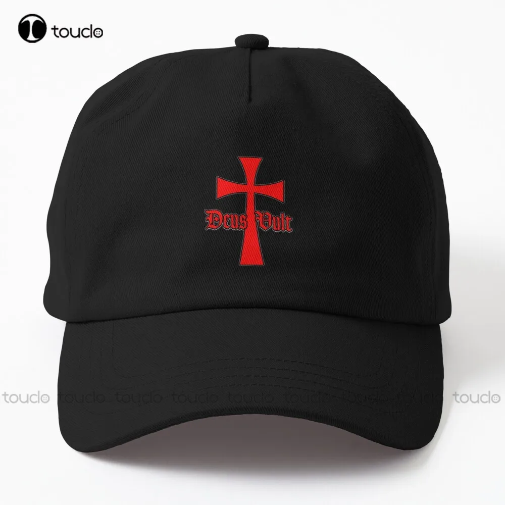 

Deus Deus Vult Dad Hat Caps For Women Personalized Custom Unisex Adult Teen Youth Summer Baseball Cap Outdoor Cotton Cap Funny