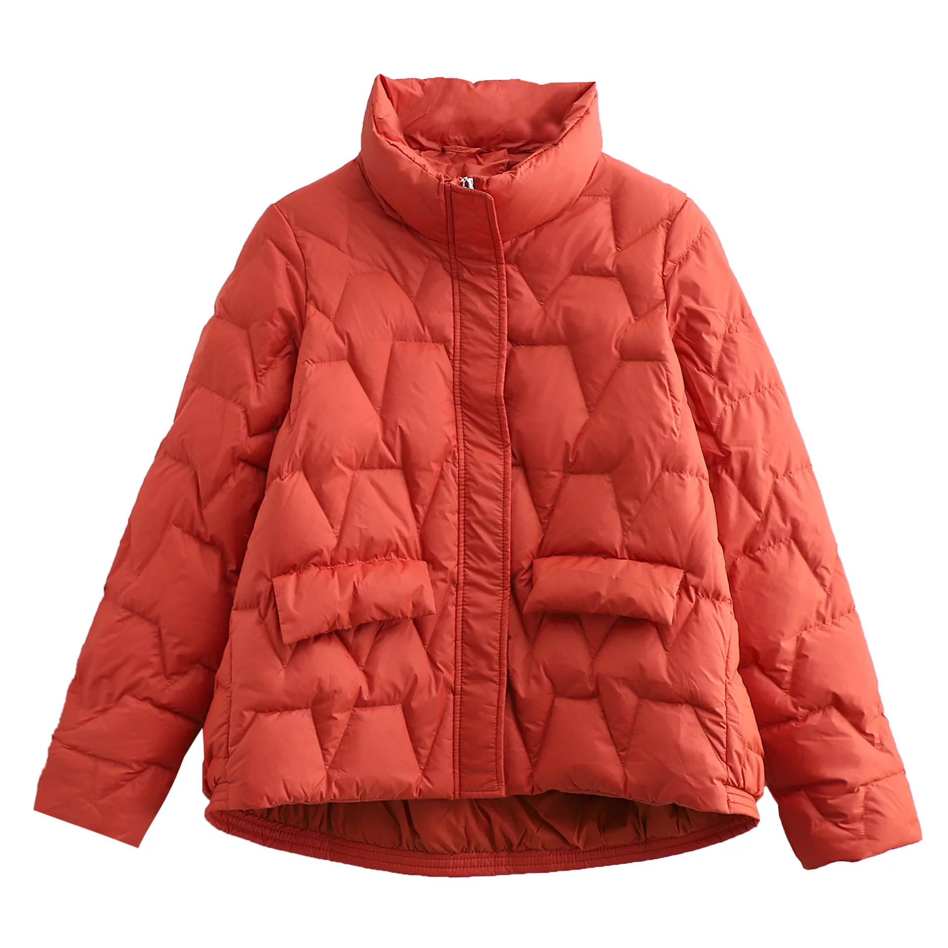 2022 Wave Pattern 90% White Duck Down Ultra Light Winter Puffer Jacket Women Coat Female Parka Fashion Ladies Warm Outerwear