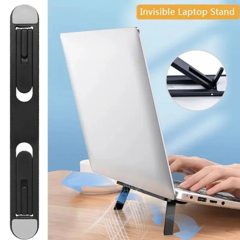 

Universal Invisible Laptop Riser Stand for Macbook Pro Air Lenovo Samsung Notebook Cooling Holder Portable Laptop Bracket Feet