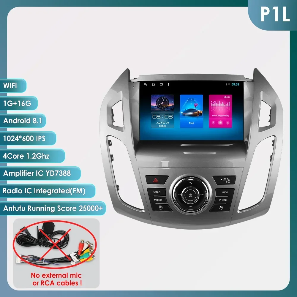 

Автомобильная стереосистема Android для Ford Transit Connect 2013-2018 Ford Tourneo Connect Carplay, авторадио, GPS-плеер 7862 WIFI