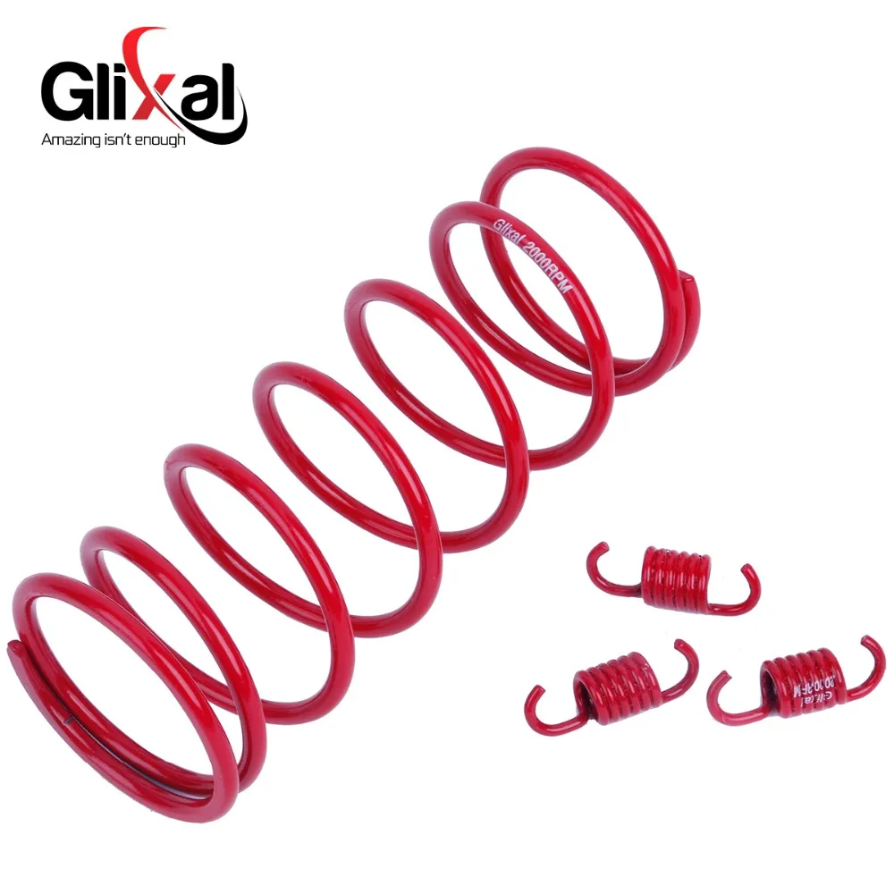 Glixal High Performance Racing ATV Scooter Torque Spring Clutch Springs GY6 125cc 150cc 157QMJ 152QMI Engine (2000Rpm,Red)