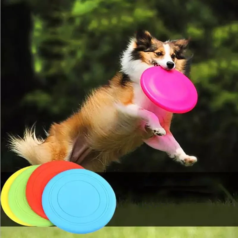 Colorful Toy For Puppy Dog Saucer Games Dogs Toys Large Pet Training Flying Disk Accessories French Bulldog Pitbull Cheap Goods