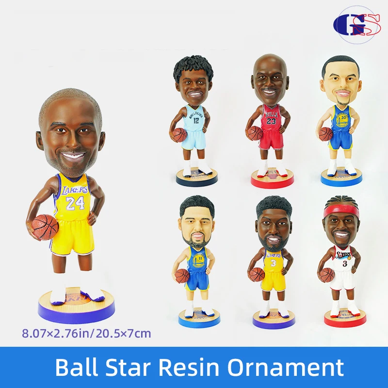 Фото 20 см MINISO и NBA баскетбольная звезда ПВХ фигурка встряхивающейся головой фигурка украшение дома орнамент произведения искусства подарок бойфренду на день рождения №1