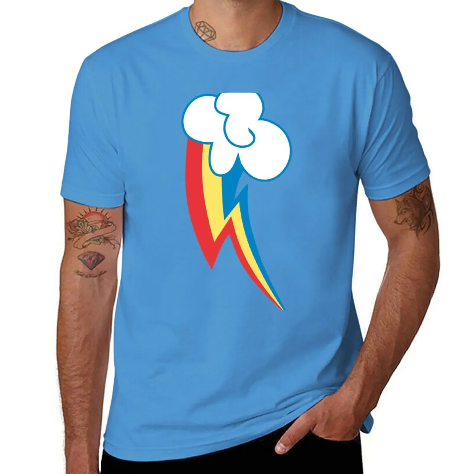 Новинка футболка Rainbow Dash летние топы оверсайз мужские футболки из хлопка