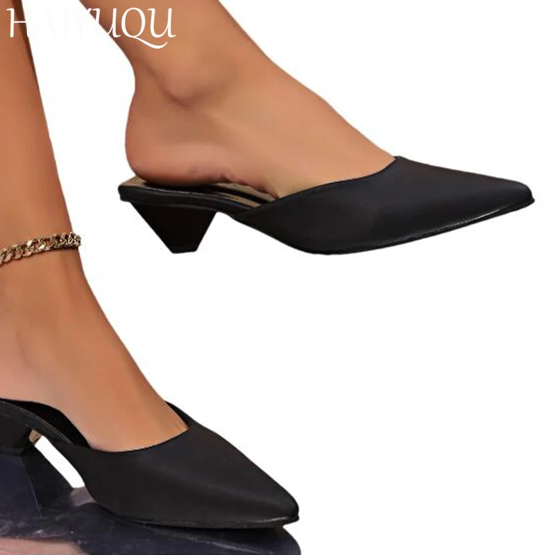 Женские ботильоны с острым носком кожаные туфли на низком каблуке элегантная