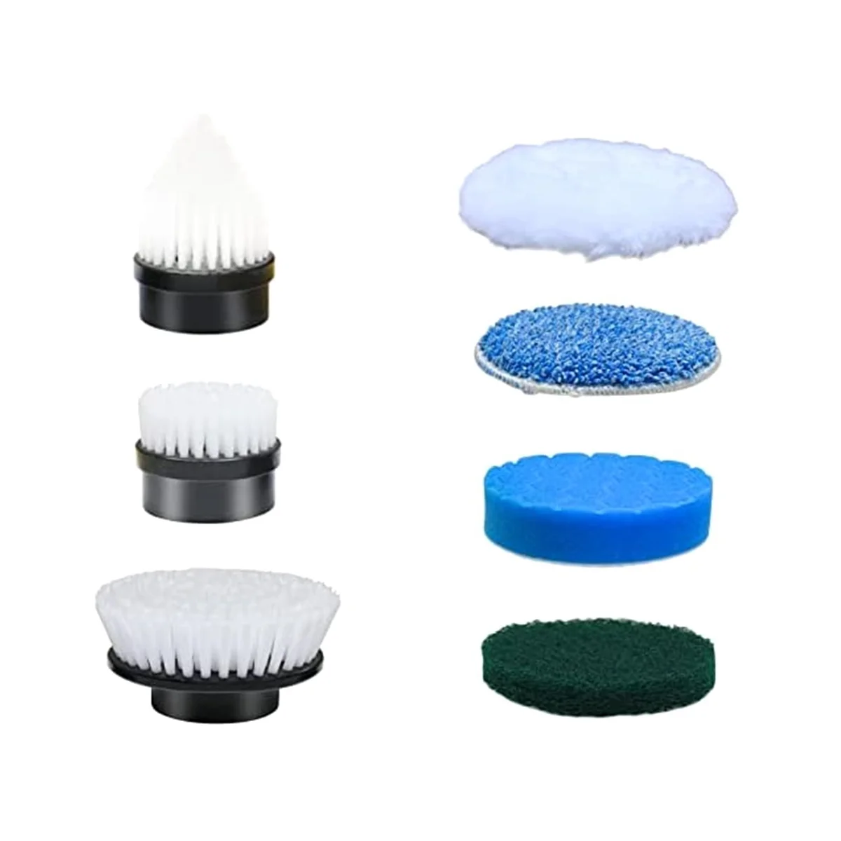 

Сменные головки для электрической вращающейся щетки-набор аксессуаров для щетки из 7 предметов для чистящей щетки