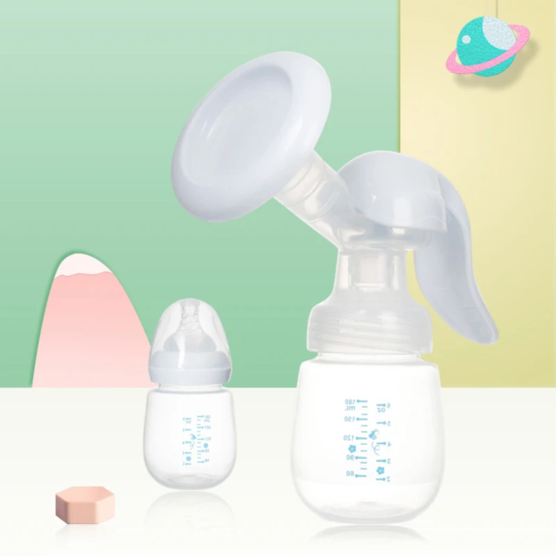 

Manual Breast Feeding Pump Original Manual Breast Milk Silicon PP BPA Free with Milk Bottle Nipple Function Breast Pumps