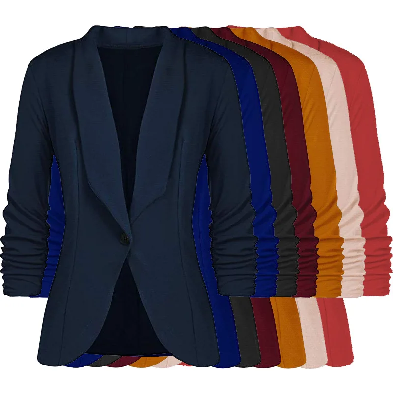 

Hot sell 2022 Spring autumn European and American women's drape sleeves office jacket suit small suit
