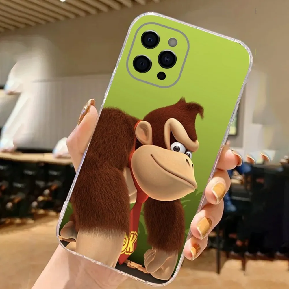 Фото Чехол для телефона D-Donkey Kong Game для iPhone 16,15,14,13,12,11 Plus, Pro, Max, XR, XS, X, 7,8 SE, мини-прозрачный силиконовый мягкий чехол №2