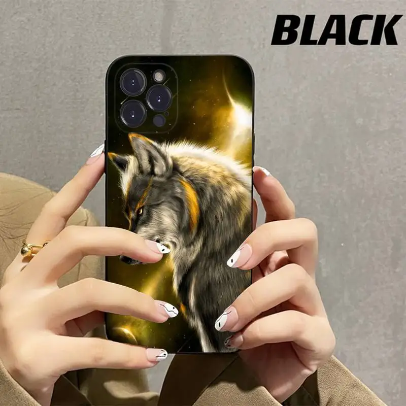 Animal Wolf Phone Case Silicone Soft for iphone 14 13 12 11 Pro Mini XS MAX 8 7 6 Plus X XS XR Cover