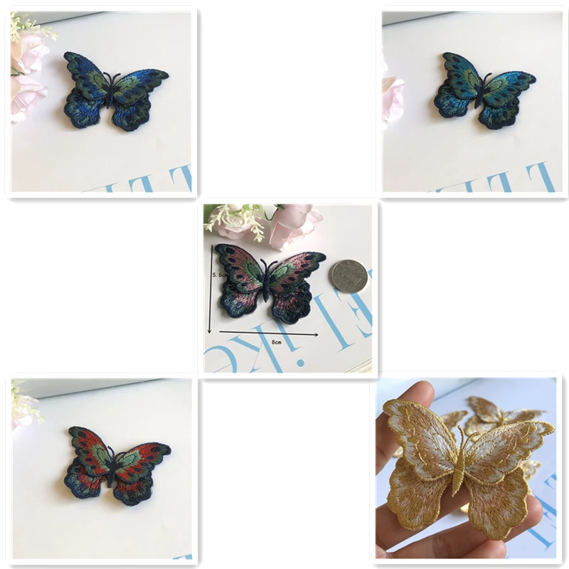 

Embroidered 3D Butterfly Patches Sew-on Applique Trims Decorative Accessories DIY Handwork Quilting for Patchwork Lace Bridal