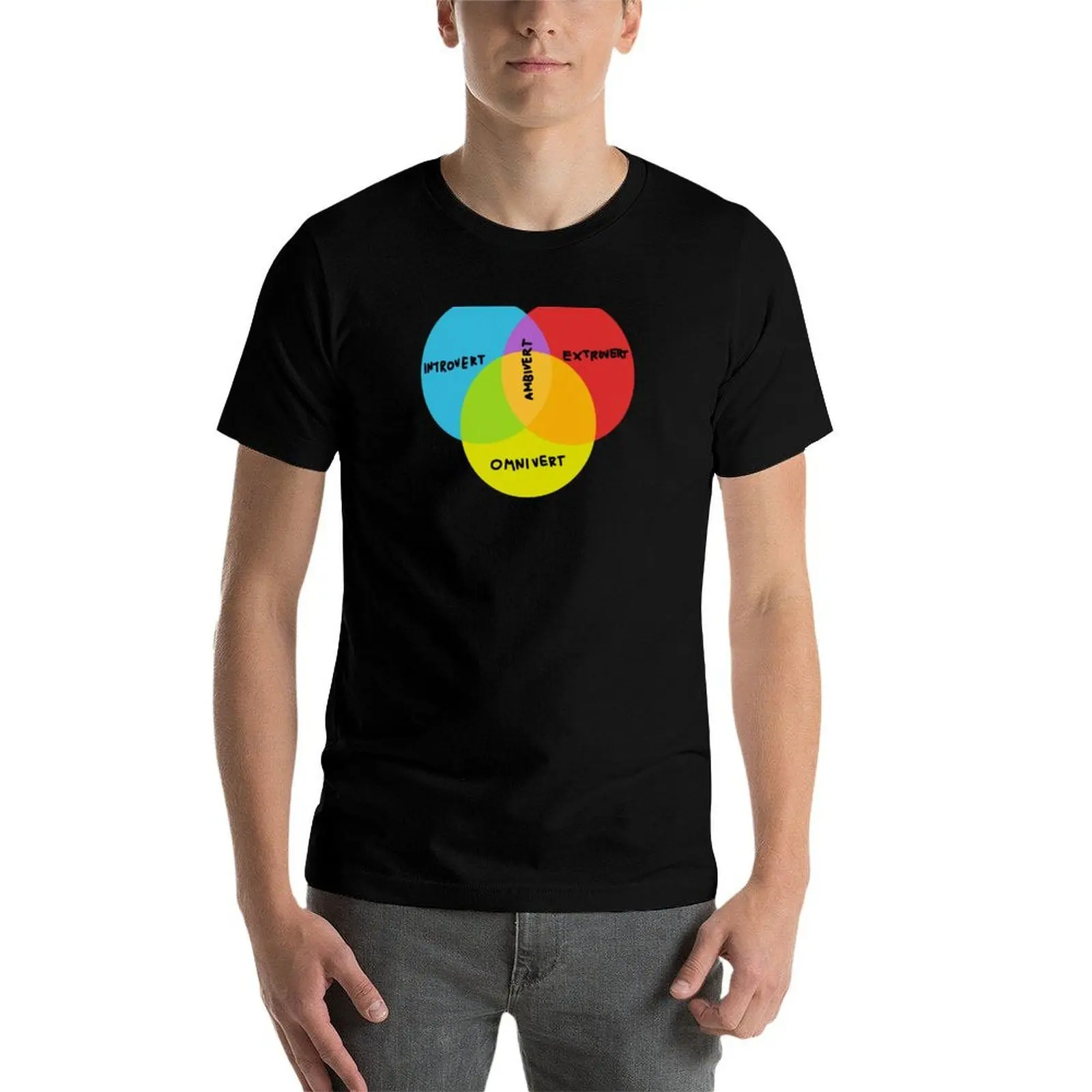 Фото VENN INTROVERT EXTROVERT AMBIVERT OMNIVERT футболка мужская роскошная мужская футболка роскошная футболка №4