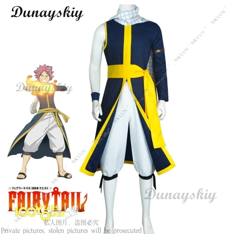 Парик для косплея Natsu Dragneel аниме Фея мужской хвост тату-наклейка взрослых и