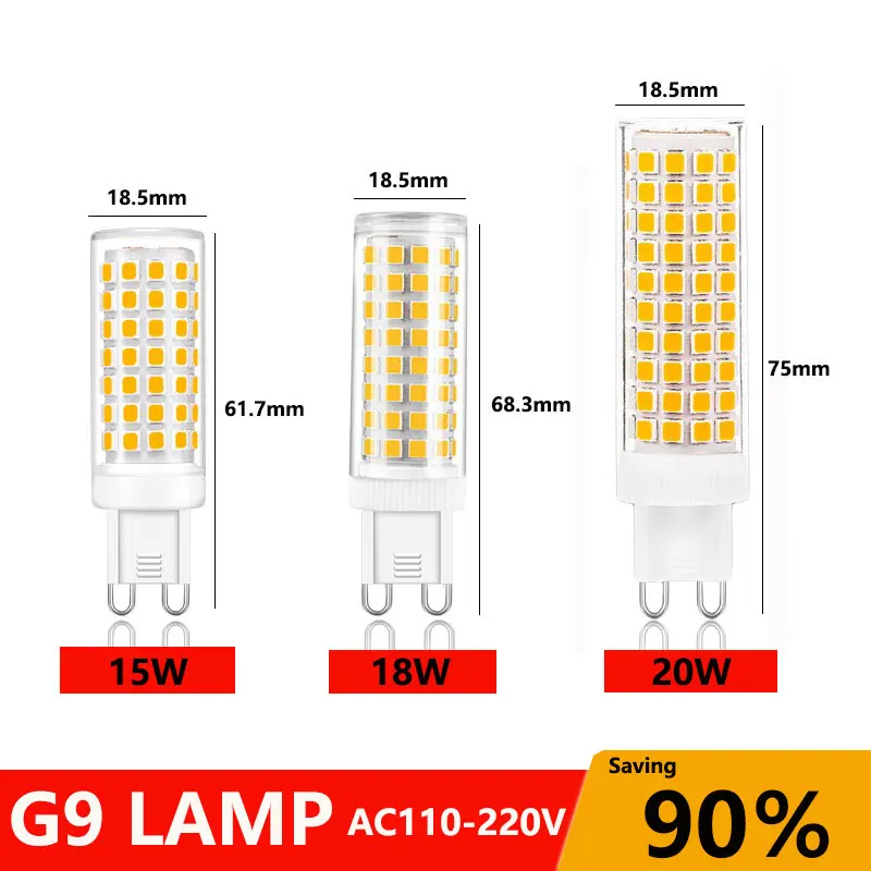 

G9 led 5W 7W 9W 12W 15W 20W AC110V 220V led lamp Led bulb SMD 2835 3014 LED g9 light Replace halogen lamp light