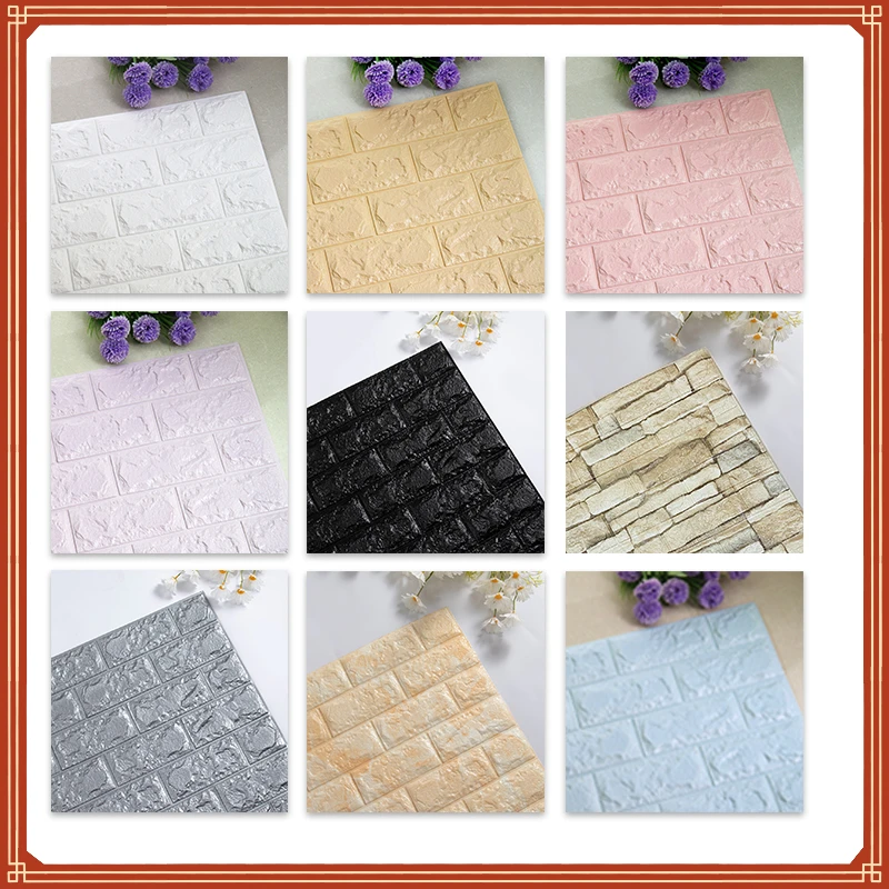 

3M Decoractive 3D Wall Stickers Self Adhesive Foam Panels Home Decor Living Room House Decoration Bathroom Brick Sticker
