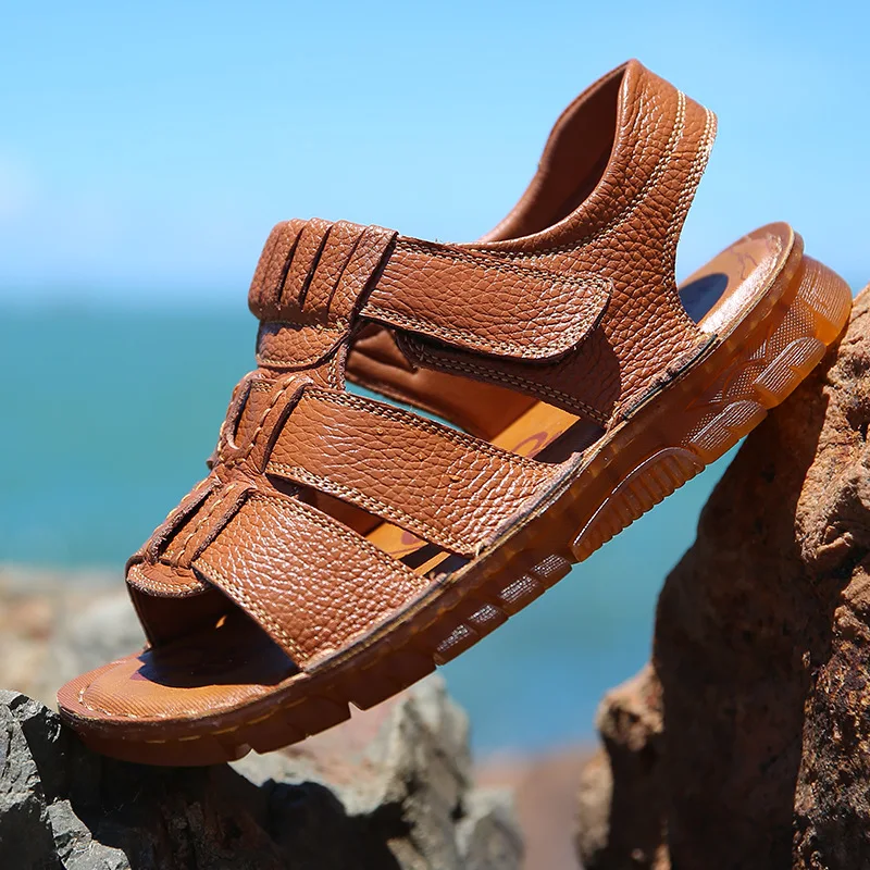 

Мужские сандалии из натуральной кожи, размеры 38-46