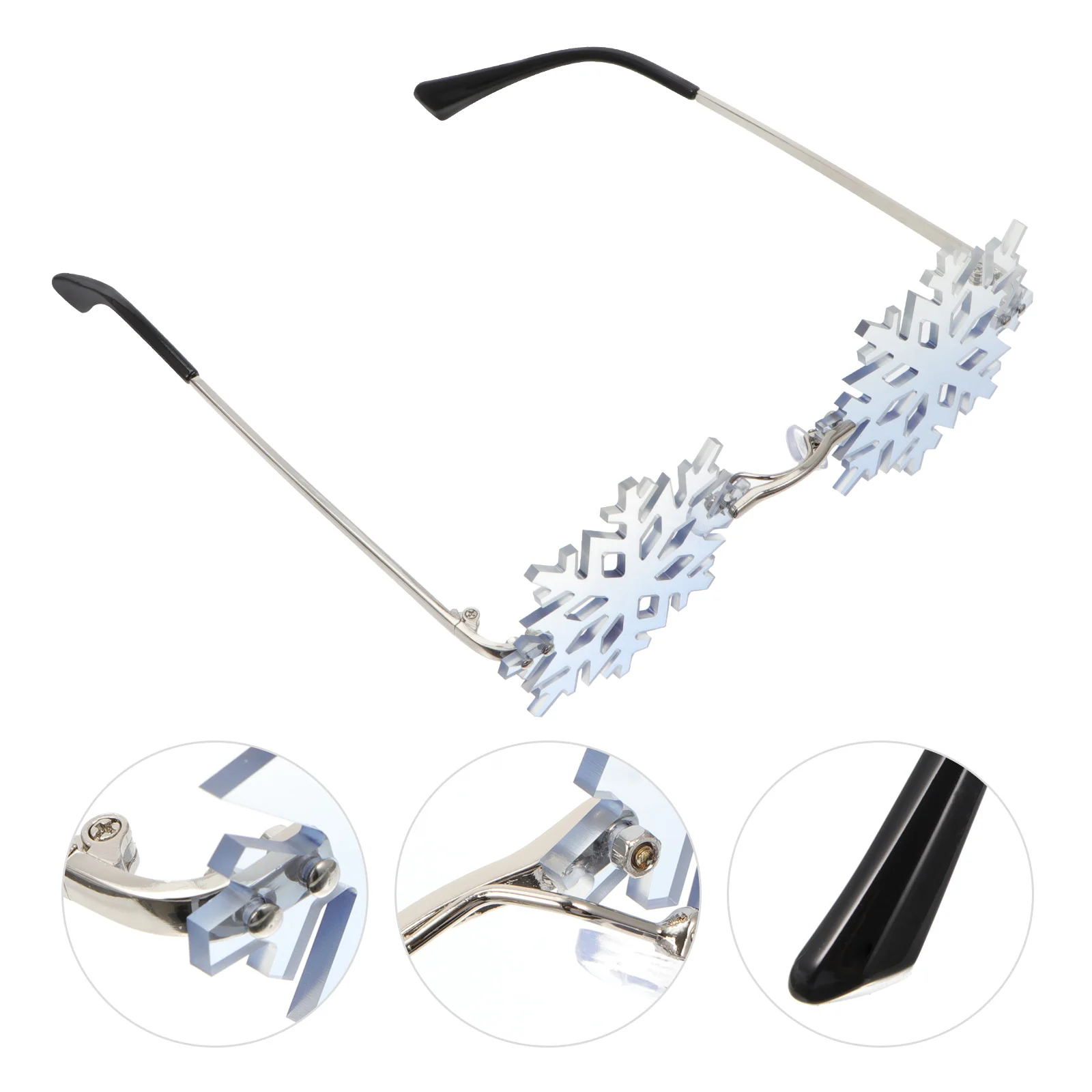 

1Pc Funny Sunglass Delicate Photo Prop Stylish Snowflakes Glasses Favor