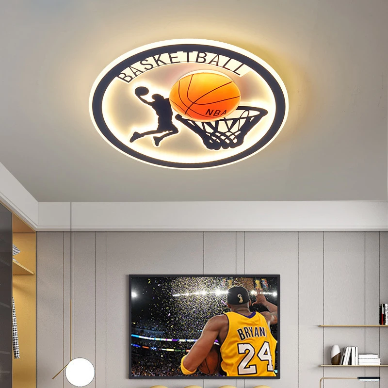 

Modern Basketball Children's Ceiling Lamp Creative Boys Football Bedroom Lighting Led Light for Room Lamps for Living Room Decor