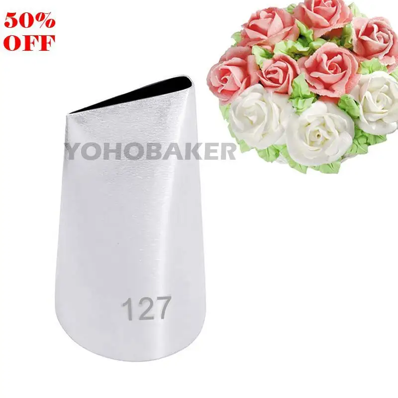 

1PCS Cream Piping Nozzle Decorating Icing Tip For Creating Tulip Rose Petal Shape Baking &Pastry Tools Bakeware #127