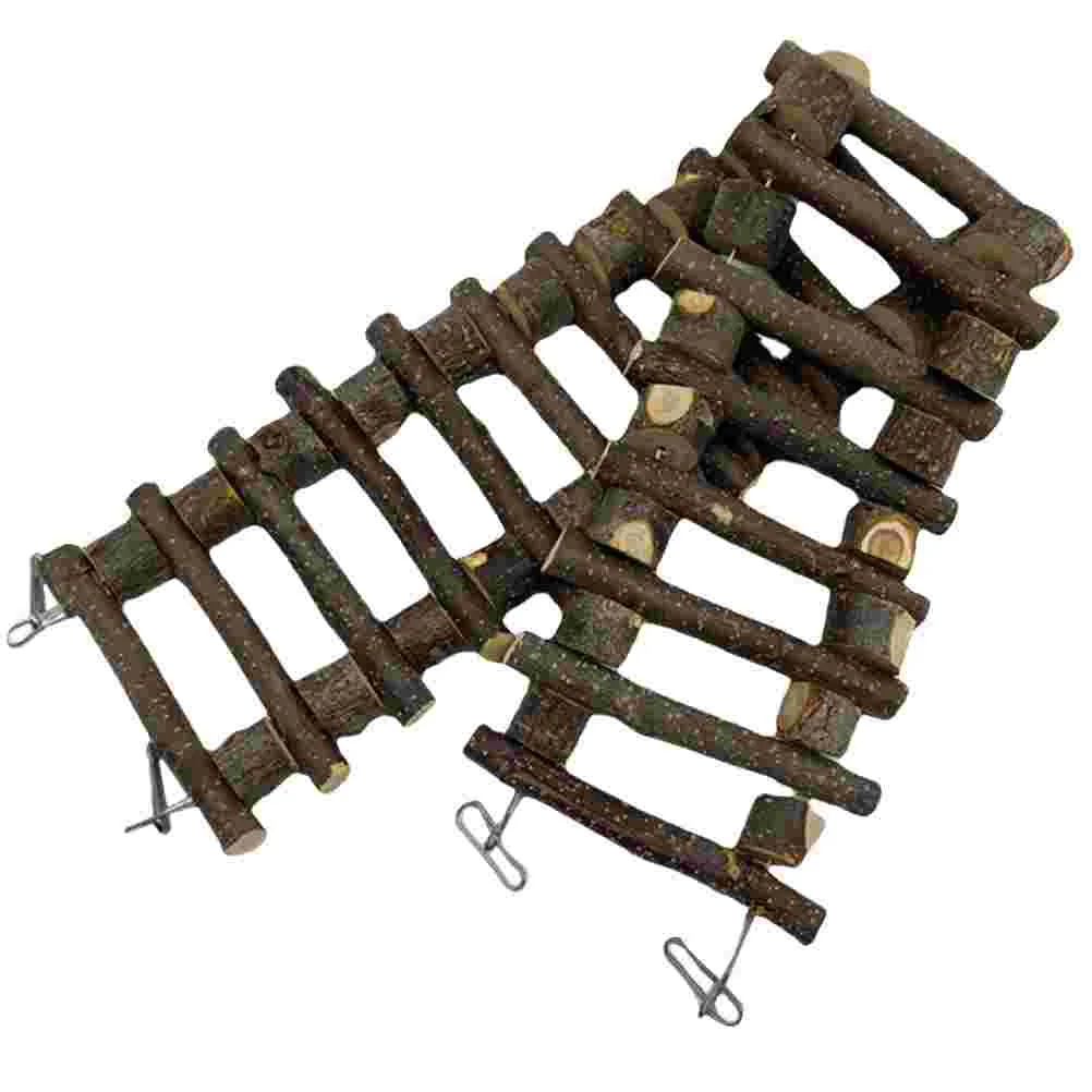

Guinea Hamster Climbing Bridge Small Animal Ladder Toy Wooden Bird Ladder