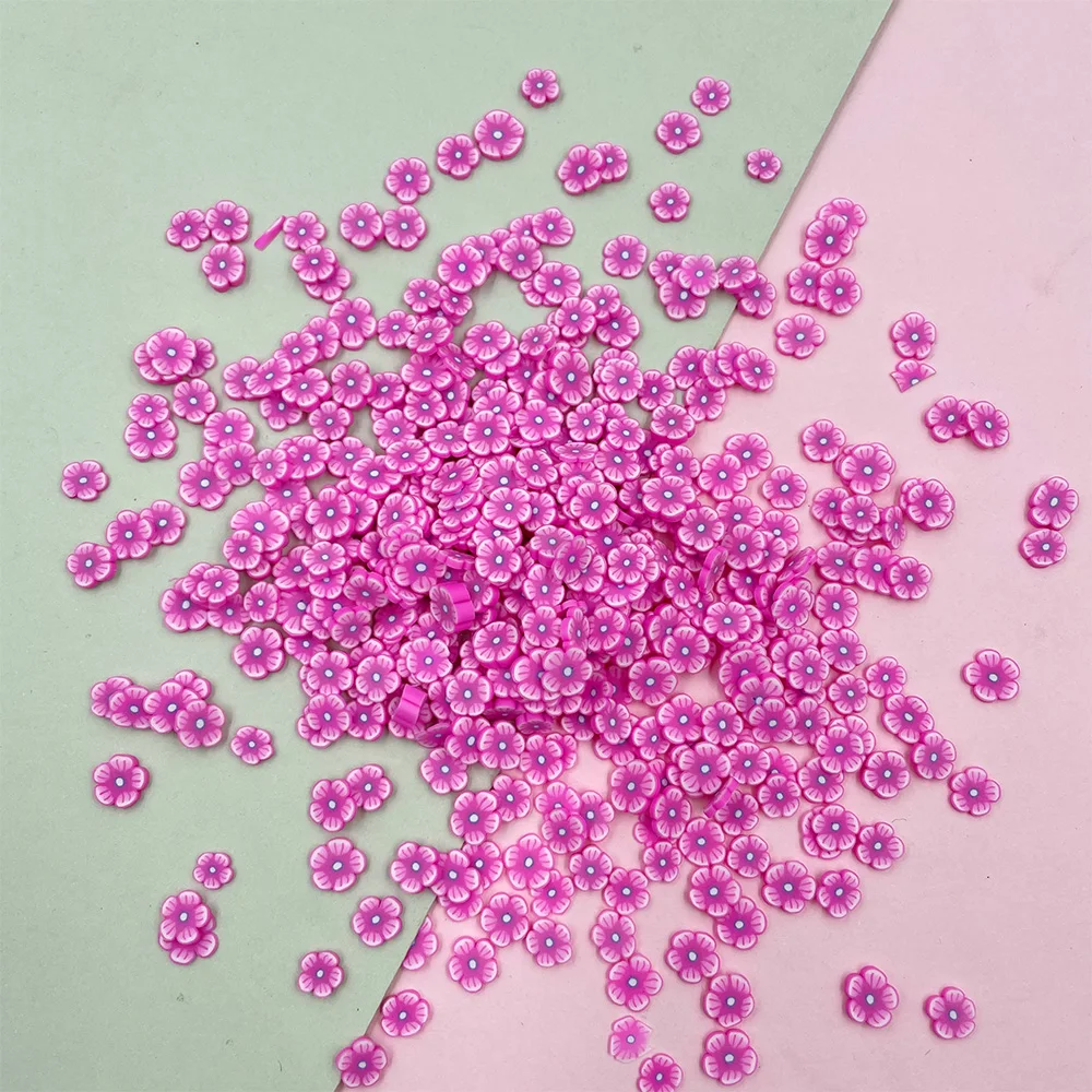 

50g/lot Polymer Hot Clay Sprinkles for Crafts Making Kawaii Flowers Slices Nail Art Decoration DIY Slime Filling Accessories 5mm