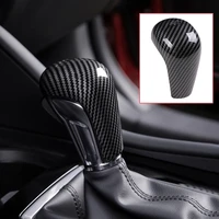 carbon fiber pattern car gear shift knob cover for mazda 3 axela 2020 2021 2022 car interior trim accessories